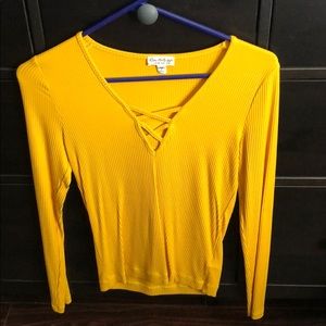 Mustard yellow long sleeve top